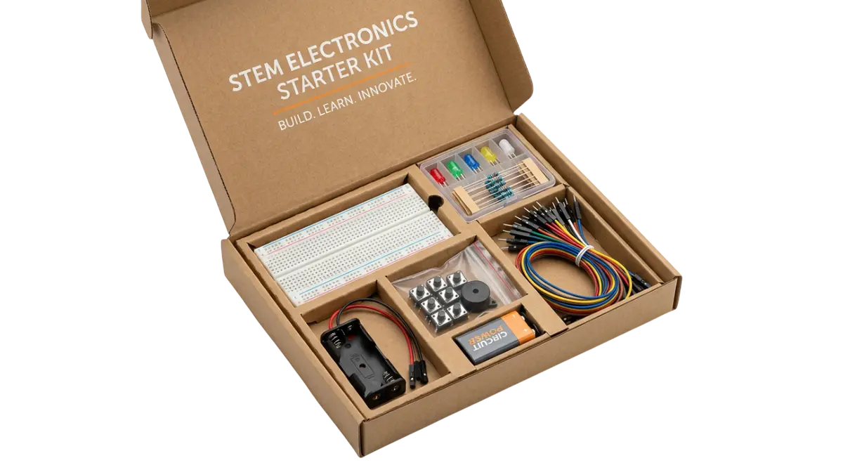 Electronics Starter Kit components and setup